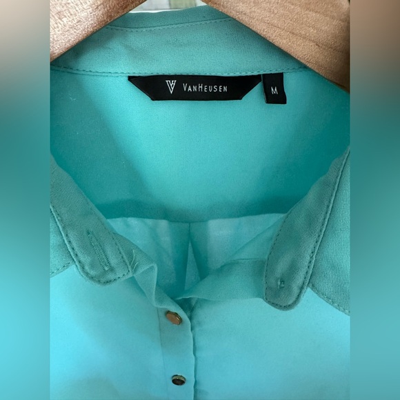 Van Heisen Mint Plain Long Sleeve Blouse - Picture 2 of 4